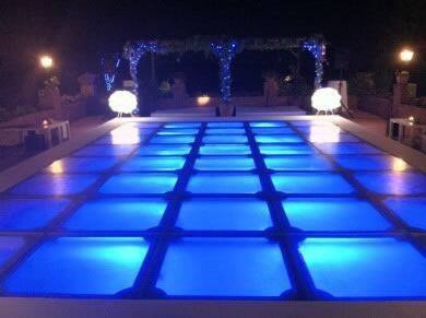 Piscina de metacrilato con LED