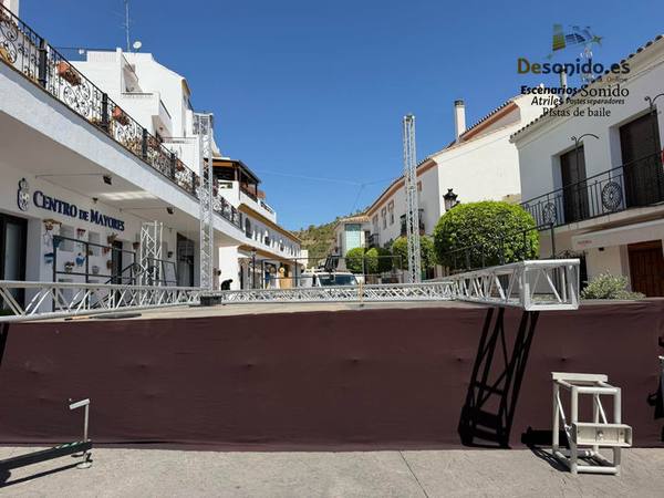 Escenario para concierto de Merche en Benahavís